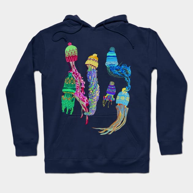 Winter Jellyfish 2 Hoodie by RaLiz